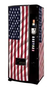 Dixie Narco Model 276E 12 oz Can Machine - USA Flag | Vending World