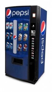 Pepsi Simulated Big Button - Dixie Narco Model 501E 12 oz Can Machine
